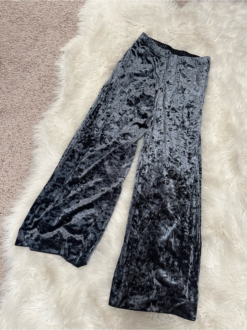 NWOT a new day Velvet Jogger Pants - Charcoal bluish